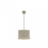 Distribuidor - Lâmpadas Diversas | Colgantes Moderno | COLGANTE VERA 1XE27 CUERO/BEIS REGX40X40 CM Ref: 186494014